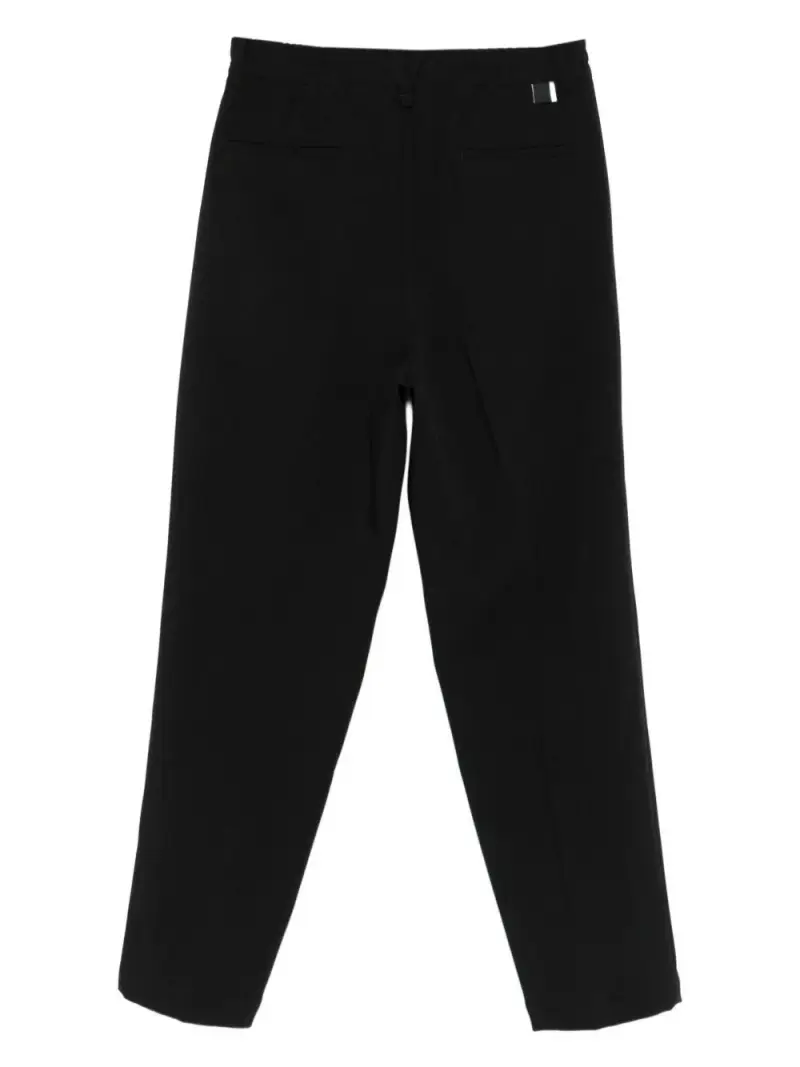 Pantaloni Neri Dritti con Pieghe Nero miniatura 3