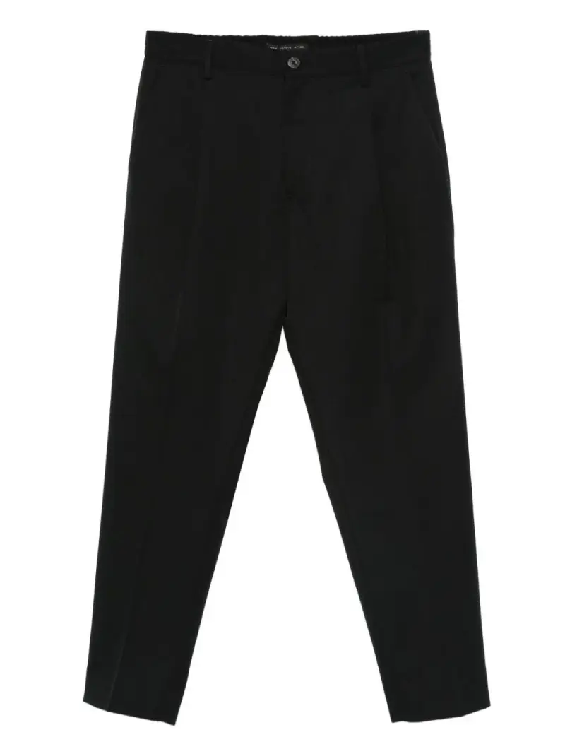 Pantaloni Neri Plissettati con Tasche Nero