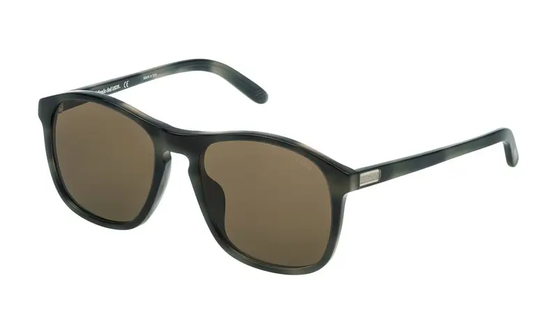 Lozza Unisex SL1845F COOPER  096N Occhiali da sole Acetato Havana Marrone Squadrata Antiriflesso Antiriflesso