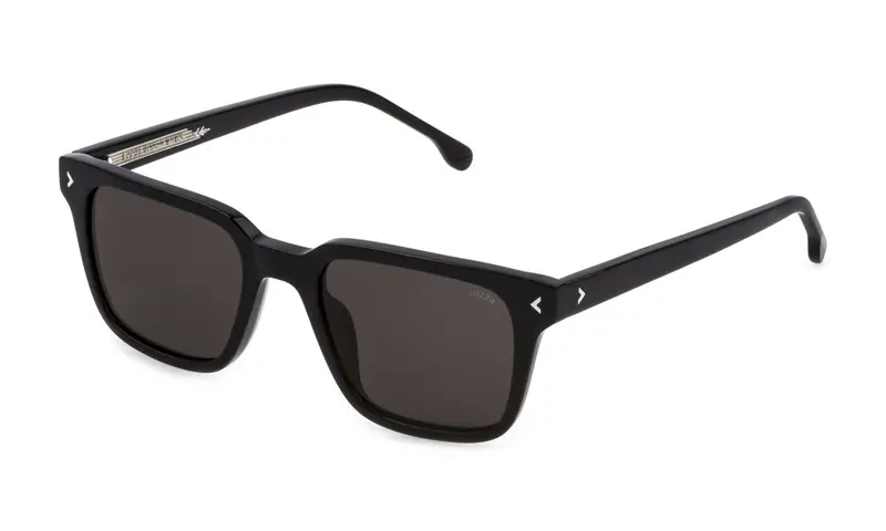Lozza Unisex SL4283 RIMINI 4 0700 Occhiali da sole Acetato Nero Grigio Squadrata Normale