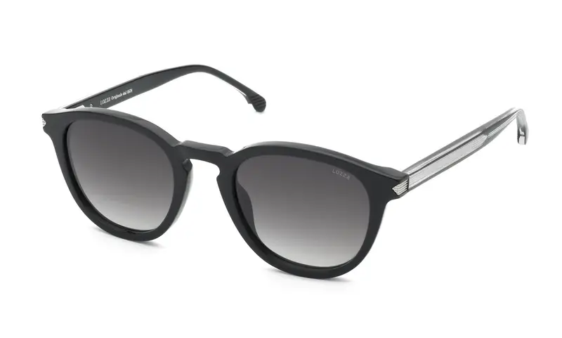 Lozza Unisex SL4373 MARATEA 4  700K Occhiali da sole Acetato Nero Fumo Pantos Normale Sfumato