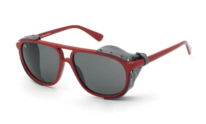 Uomo Lozza SL4416 06XX Occhiali da sole Acetato Rosso Fumo Pilot Normale