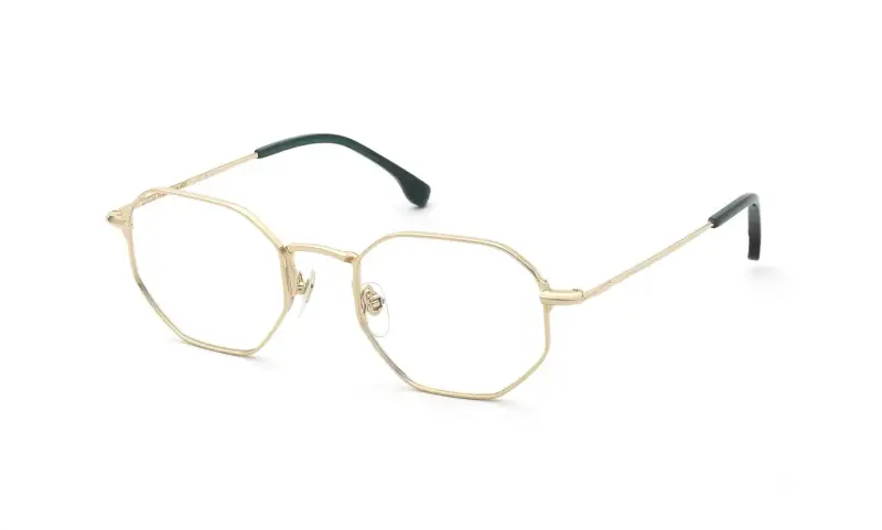 Lozza Montature da vista Uomo Geometriche in Metallo Oro