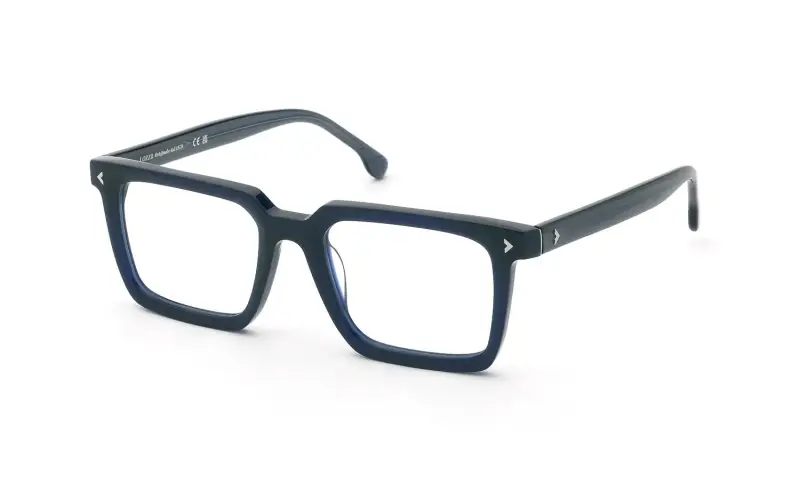 Uomo Lozza VL4408 SASSARI 3 0D99 Montature da vista Acetato Blu Squadrata