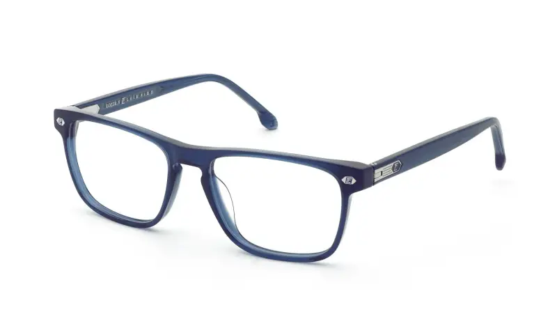 Uomo Lozza VL4413 0W47 Montature da vista Acetato Blu Squadrata