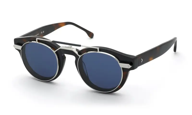 Lozza Uomo UL4375 ELBA 2  09AJ Montature da vista Acetato Havana Blu Pantos Normale