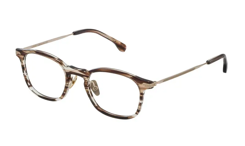 Lozza Uomo VL4143 PALERMO 1  06XE Montature da vista Acetato Marrone  Geometrica