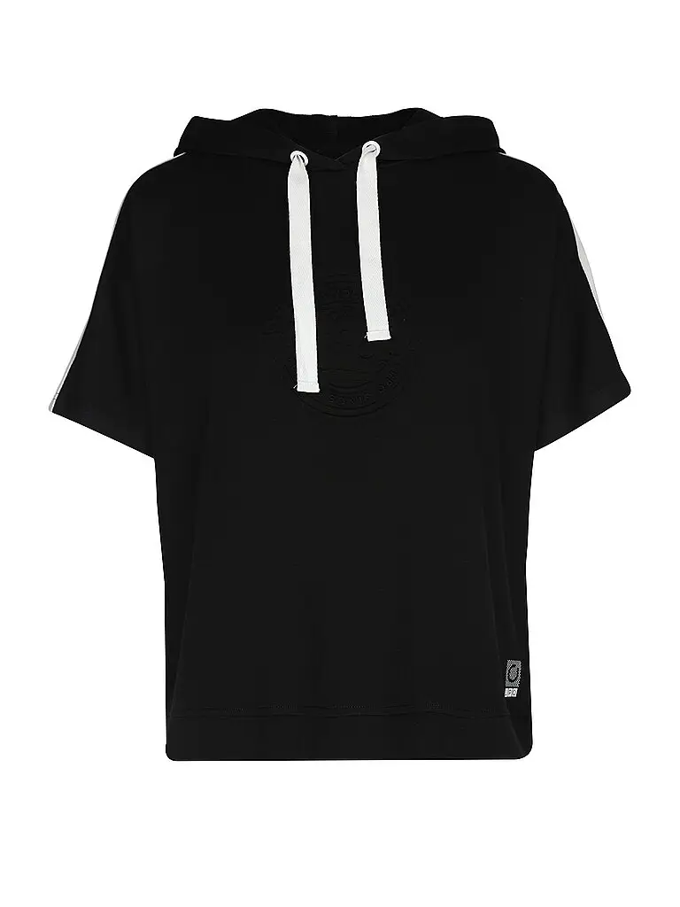 T-shirt da donna con cappuccio Yasemin nero | 36