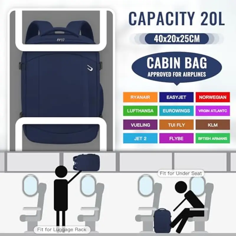 Ltemziiy Zaino da viaggio Blu 1918097 miniatura 2