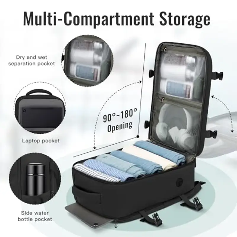 Ltemziiy Zaino da viaggio Nero 1572538 miniatura 3