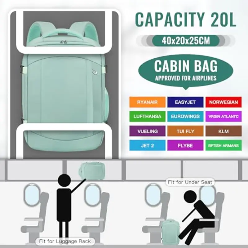 Ltemziiy Zaino da viaggio Verde 1918098 miniatura 2