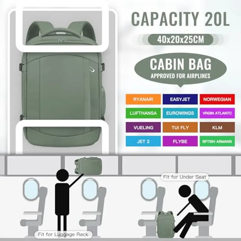 Ltemziiy Zaino da viaggio Verde 1918102 miniatura 2