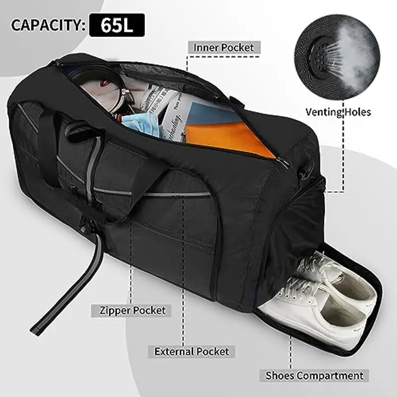 Lubardy Borsone da viaggio Uomo Nero 2198167 miniatura 2