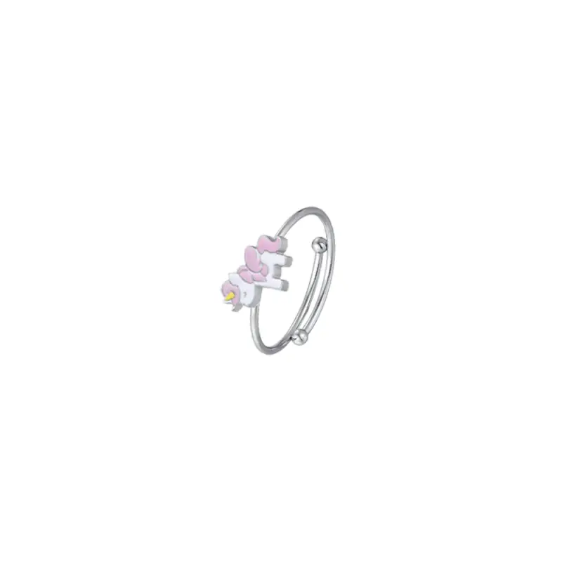 ANELLO BAMBINA IN ACCIAIO CON UNICORNO