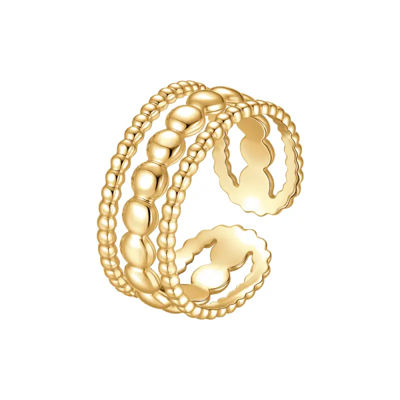 ANELLO DONNA IN ACCIAIO IP GOLD