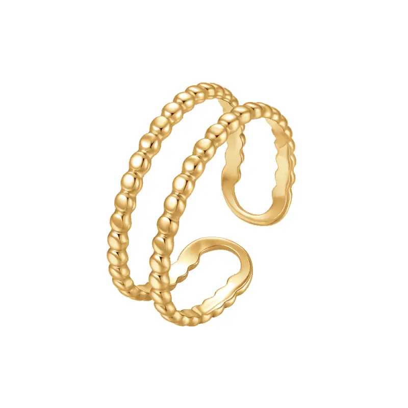 ANELLO DONNA IN ACCIAIO IP GOLD