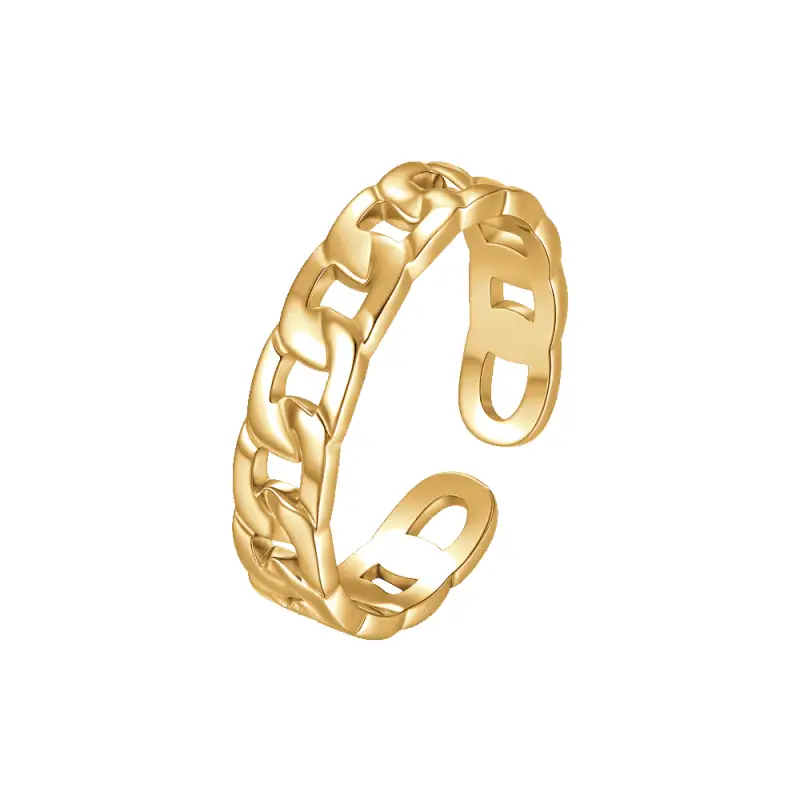ANELLO DONNA IN ACCIAIO IP GOLD