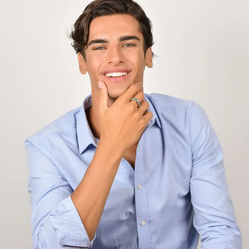 ANELLO UOMO IN ACCIAIO miniatura 3