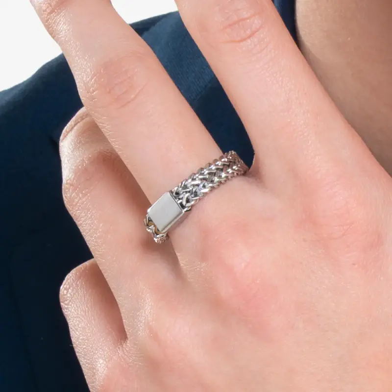 ANELLO UOMO IN ACCIAIO miniatura 2