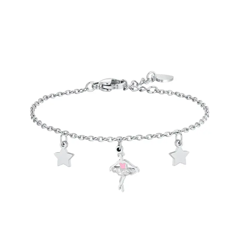 BRACCIALE BAMBINA IN ACCIAIO CON BALLERINA