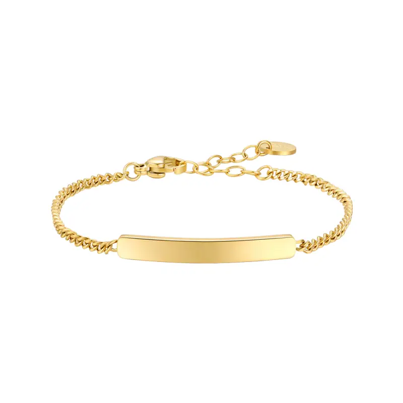 BRACCIALE BAMBINO IN ACCIAIO IP GOLD CON PIASTRA