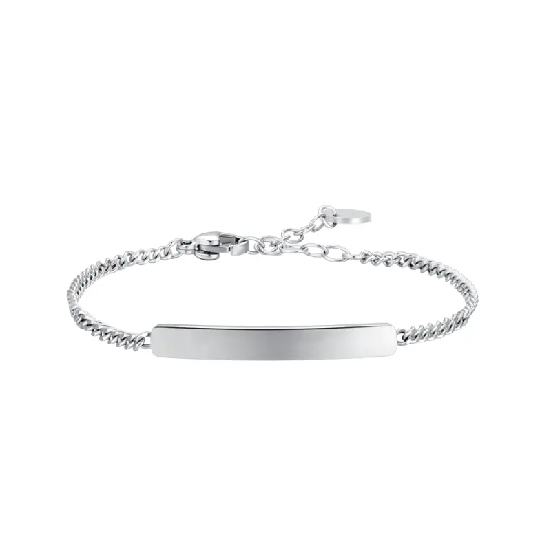 BRACCIALE BAMBINO IN ACCIAO CON PIASTRA