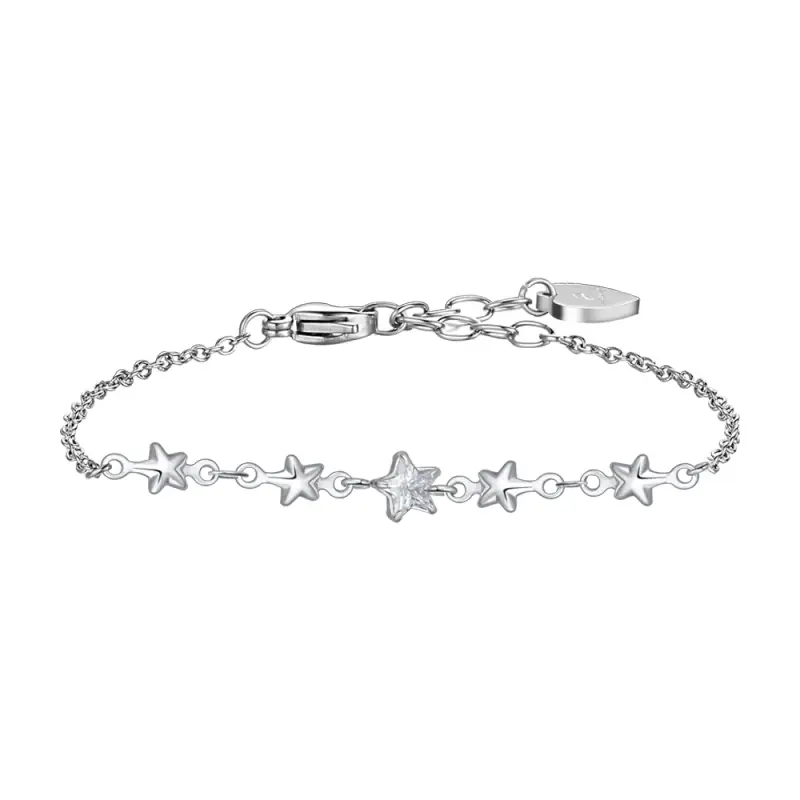 BRACCIALE DONNA CON STELLE E ZIRCONI BIANCHI