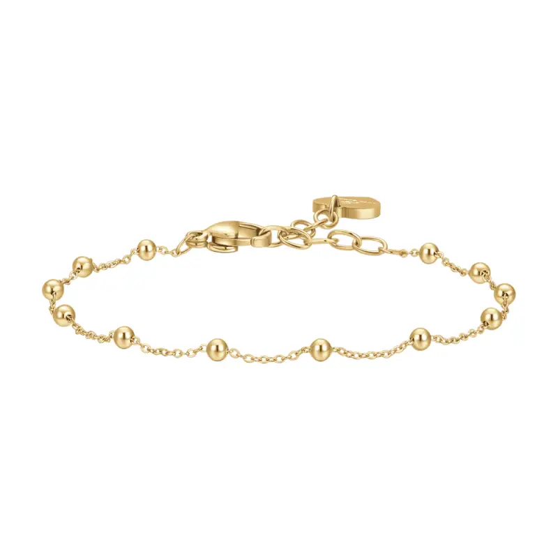 BRACCIALE DONNA IN ACCIAIO CON SFERE IP GOLD