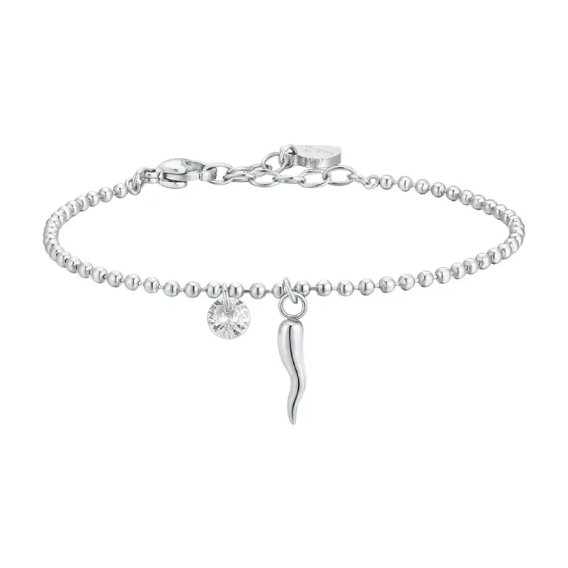 BRACCIALE DONNA IN ACCIAIO CORNO E ZIRCONE