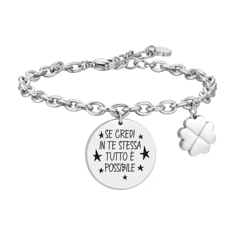 BRACCIALE DONNA IN ACCIAIO CREDI IN TE STESSA