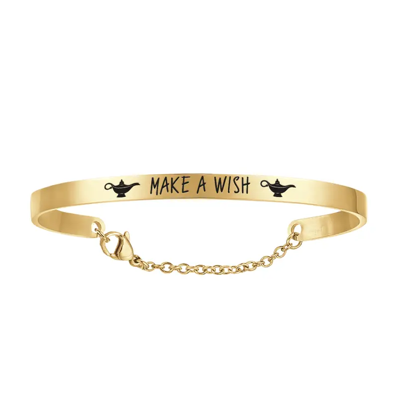 BRACCIALE DONNA IN ACCIAIO DORATO MAKE A WISH