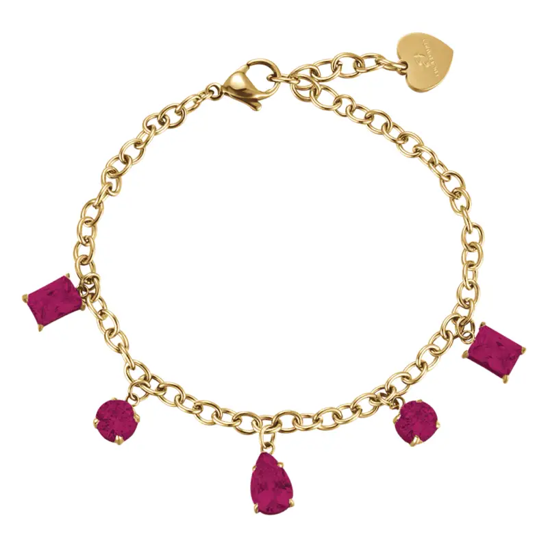 BRACCIALE DONNA IN ACCIAIO IP GOLD CON CRISTALLI