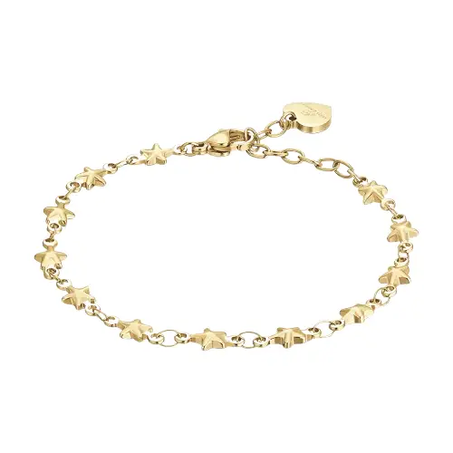 BRACCIALE DONNA IN ACCIAIO IP GOLD CON STELLE