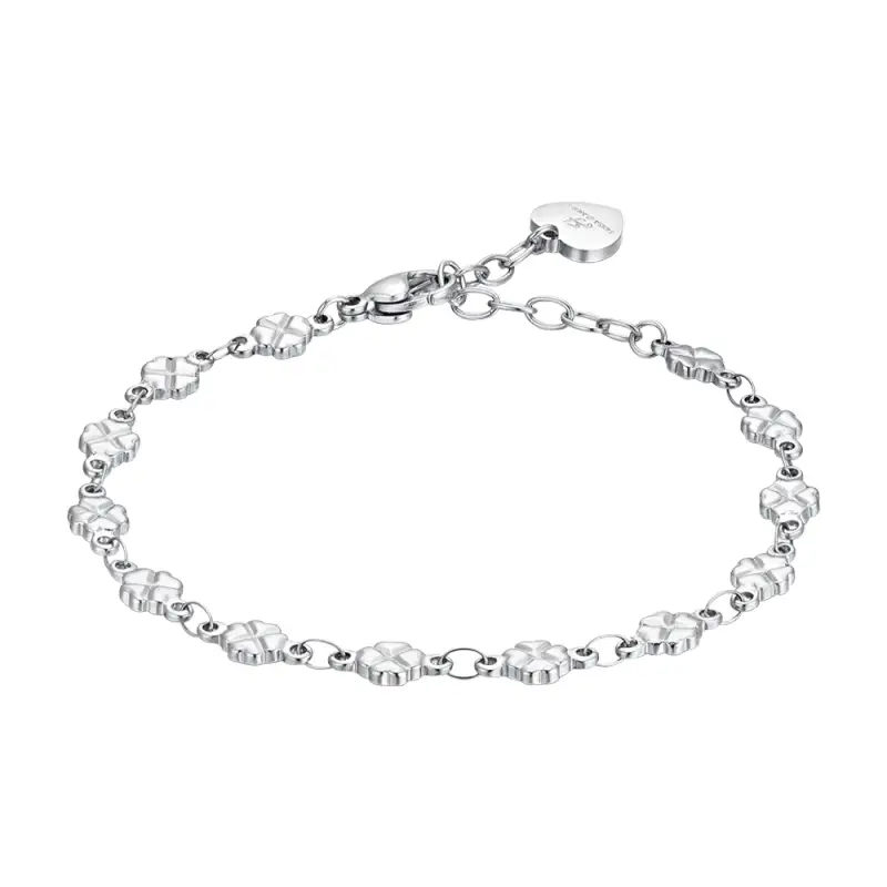 BRACCIALE DONNA IN ACCIAIO QUADRIFOGLI