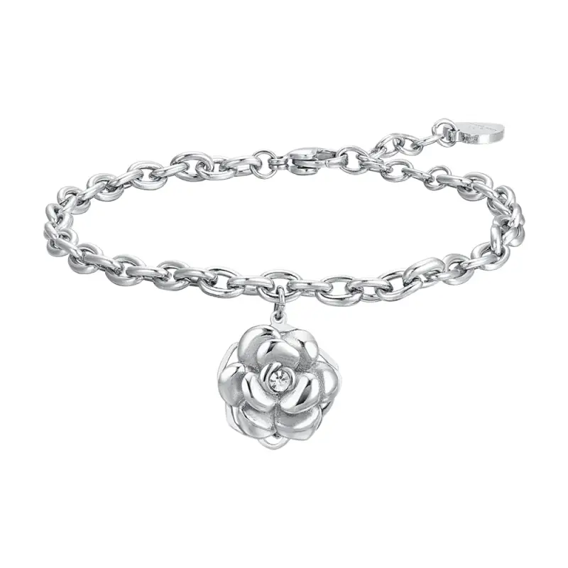 BRACCIALE DONNA IN ACCIAIO ROSA GIREVOLE