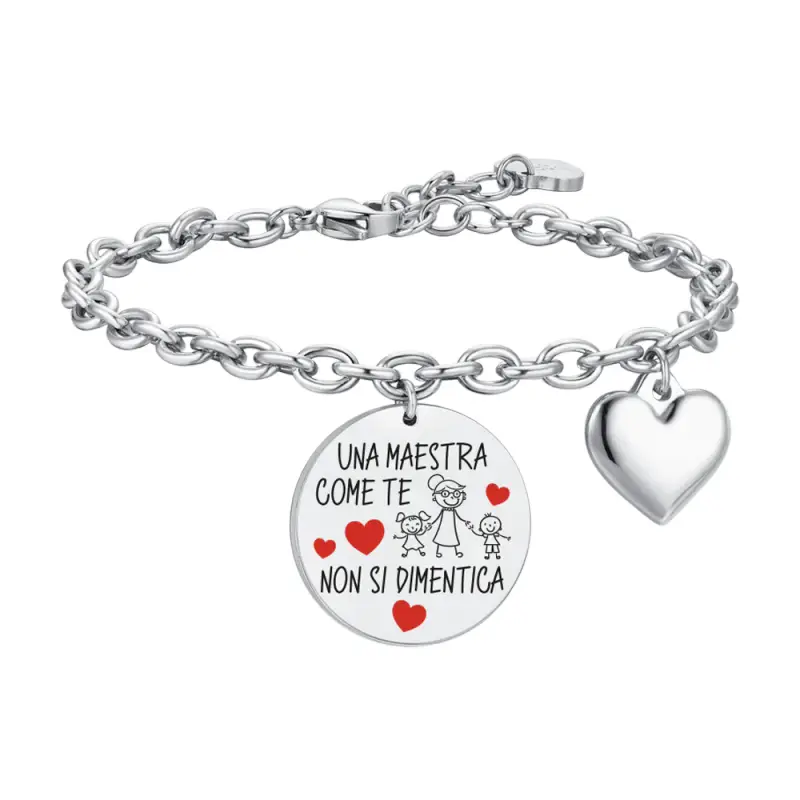 BRACCIALE DONNA IN ACCIAIO UNA MAESTRA COME TE NON SI DIMENTICA