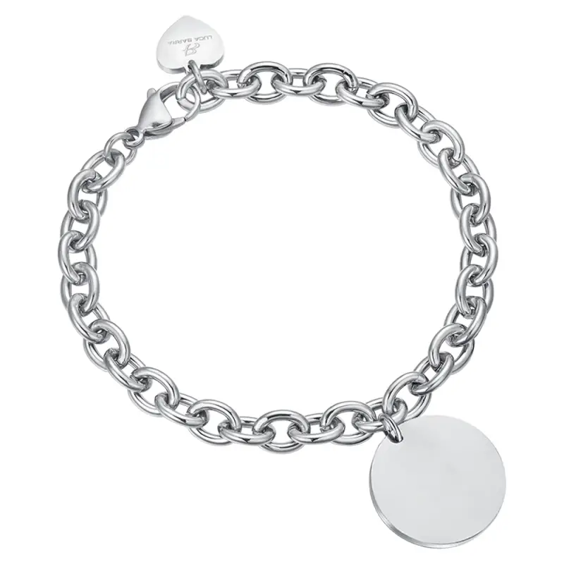 BRACCIALE DONNA PERSONALIZZATO IN ACCIAIO, Argento
