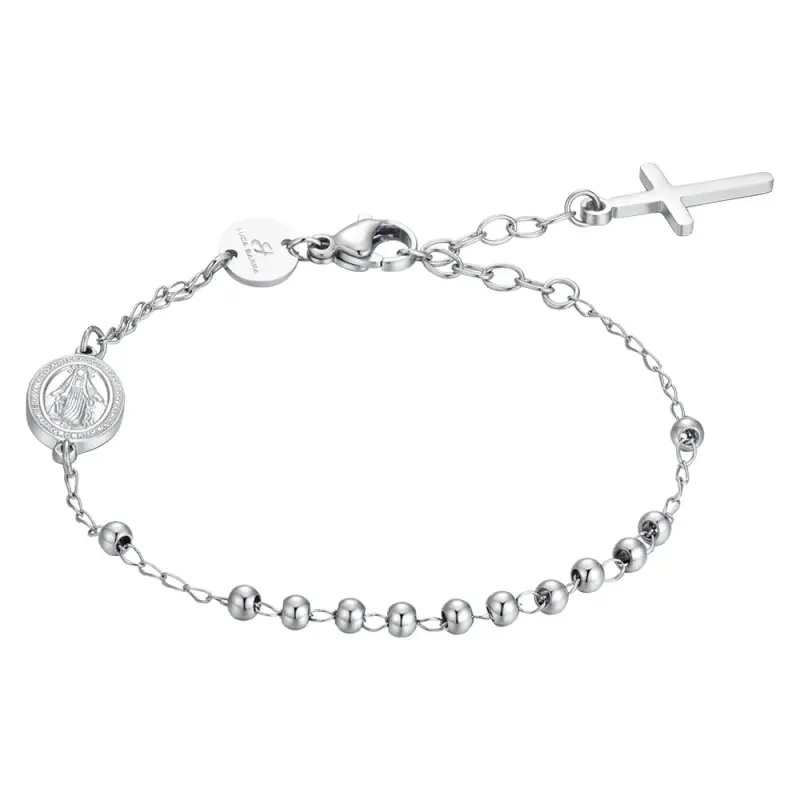 BRACCIALE DONNA ROSARIO IN ACCIAIO
