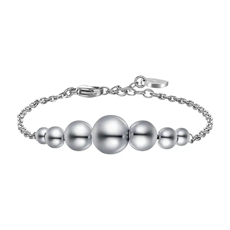 BRACCIALE DONNA SFERE ACCIAIO