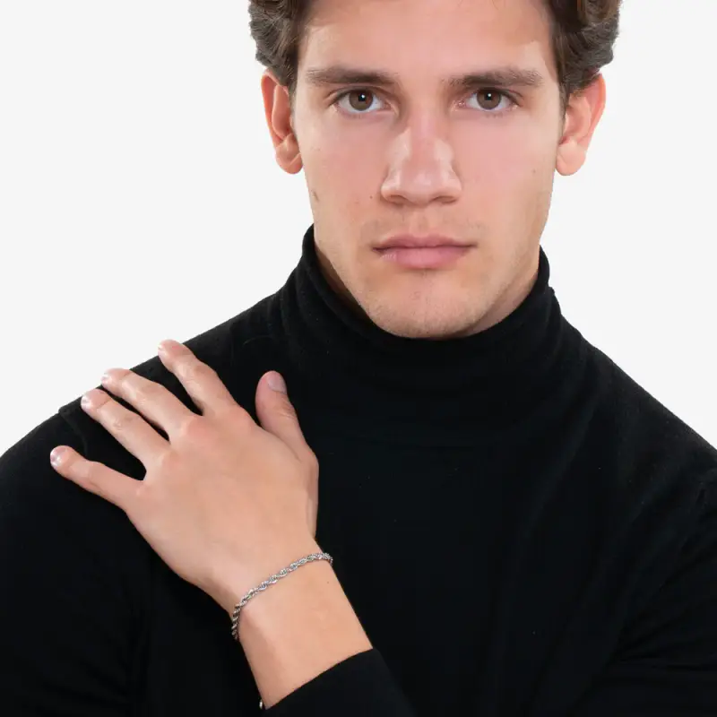BRACCIALE UOMO IN ACCIAIO miniatura 3