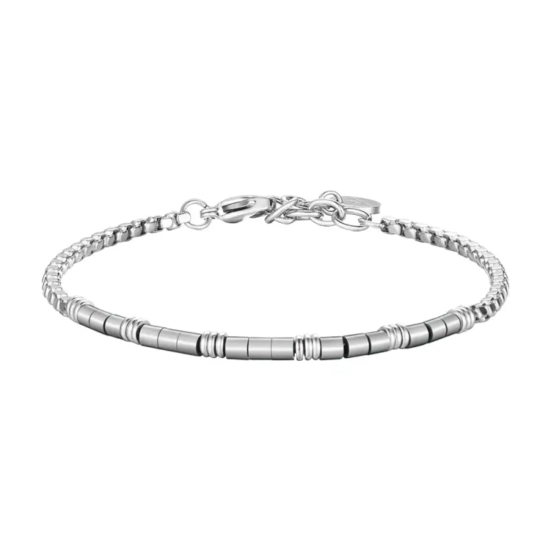 BRACCIALE UOMO IN ACCIAIO CON ELEMENTI IN ACCIAIO