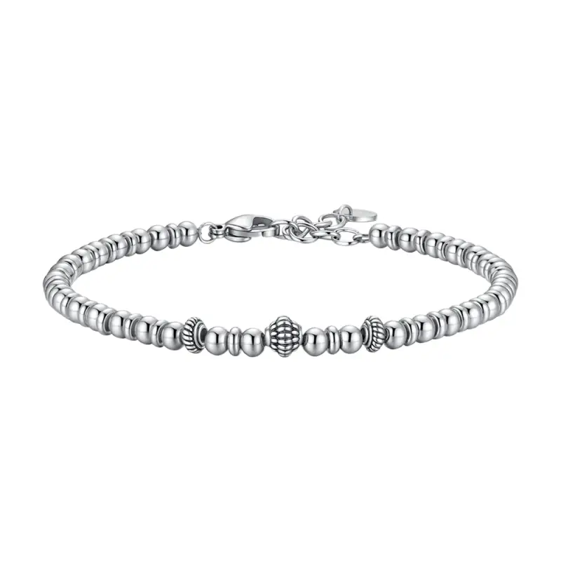 BRACCIALE UOMO IN ACCIAIO CON ELEMENTI IN ACCIAIO CON EFFETTO VINTAGE