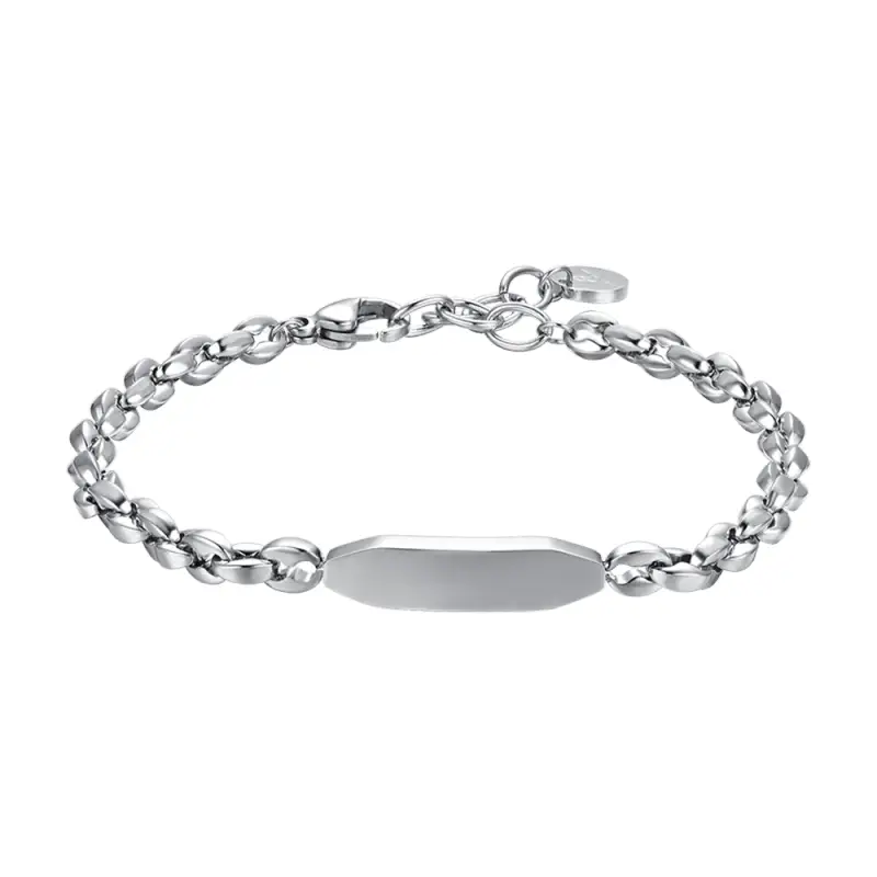 BRACCIALE UOMO IN ACCIAIO CON ELEMENTO