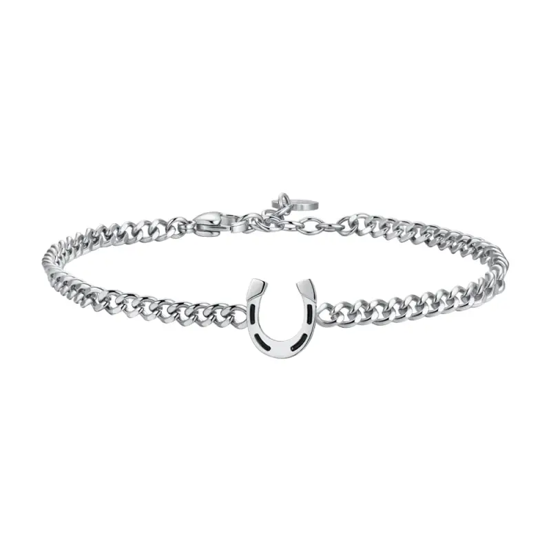 BRACCIALE UOMO IN ACCIAIO CON FERRO DI CAVALLO
