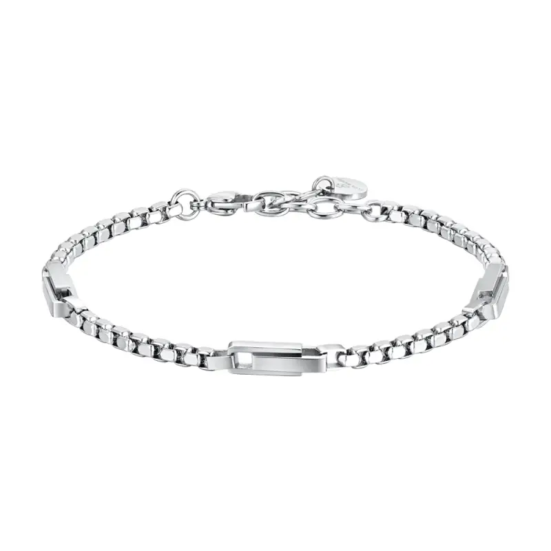 BRACCIALE UOMO IN ACCIAIO ELEMENTI IN ACCIAIO