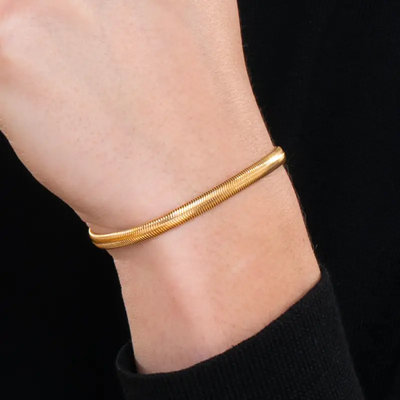 BRACCIALE UOMO IN ACCIAIO IP GOLD miniatura 2
