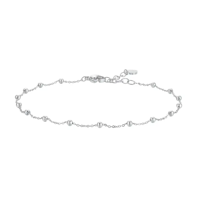 CAVIGLIERA DONNA IN ACCIAIO CON SFERE