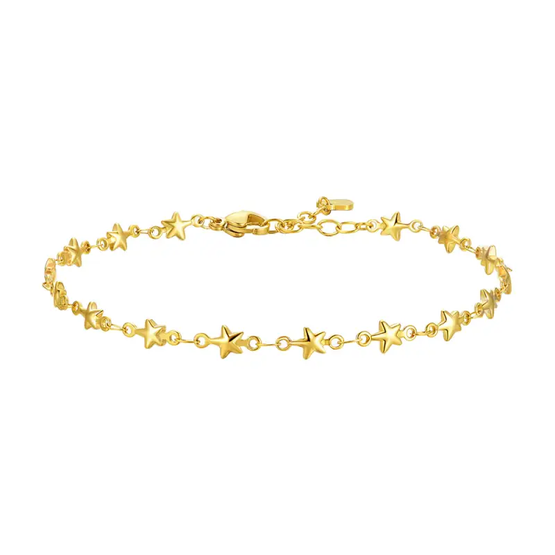 CAVIGLIERA DONNA IN ACCIAIO IP GOLD CON STELLE