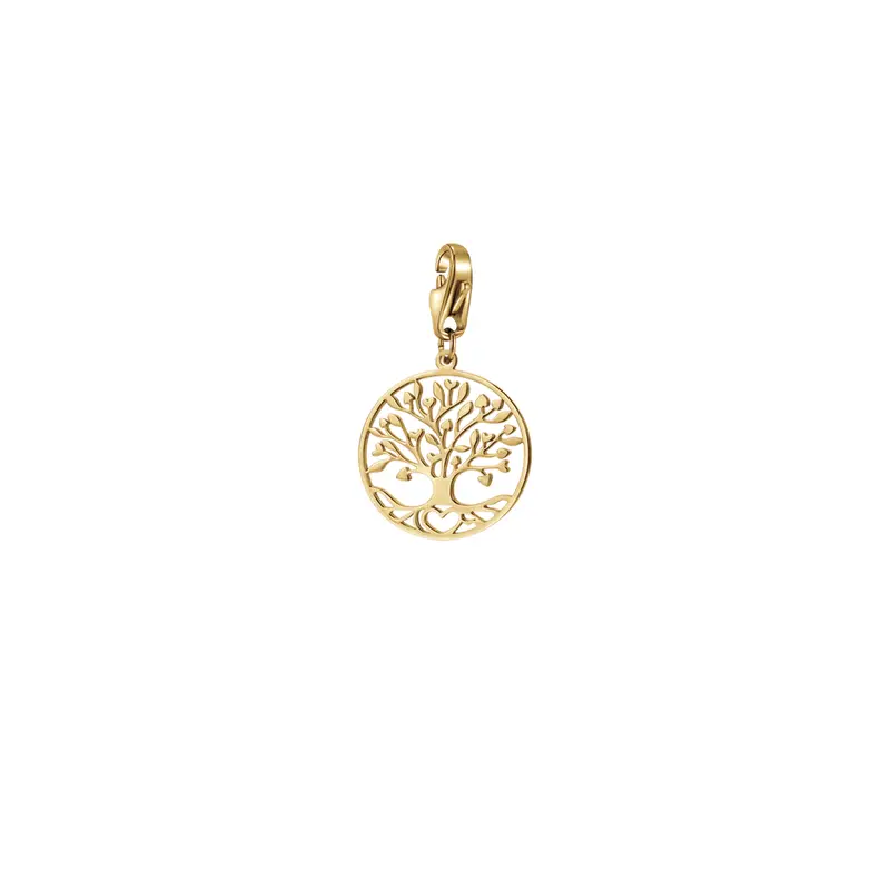 CHARM ALBERO DELLA VITA IN ACCIAIO IP GOLD, Oro