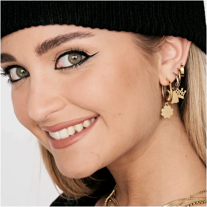 CHARM LUNA IN ACCIAIO, Oro miniatura 2